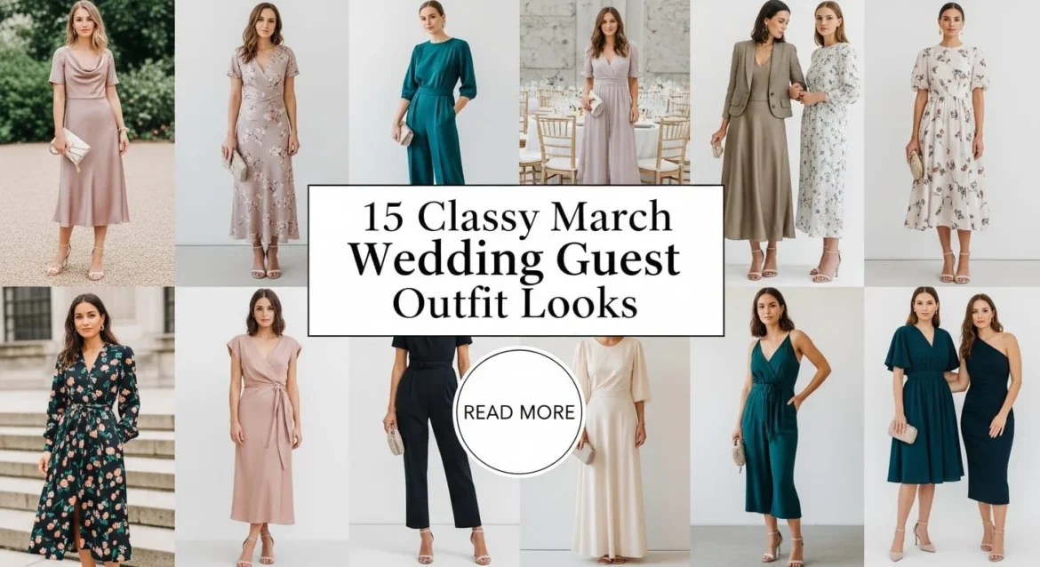 Wedding guest accessories including clutches, wraps, jewelry and shoes for March weddings